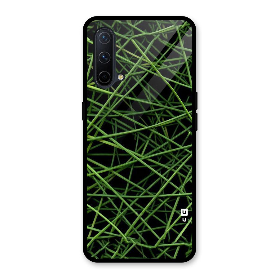 Green Lines Glass Back Case for OnePlus Nord CE 5G