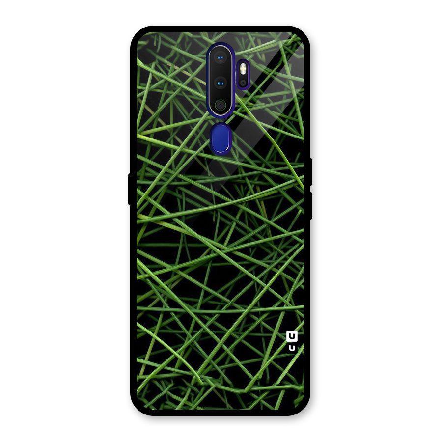 Green Lines Glass Back Case for Oppo A9 (2020)
