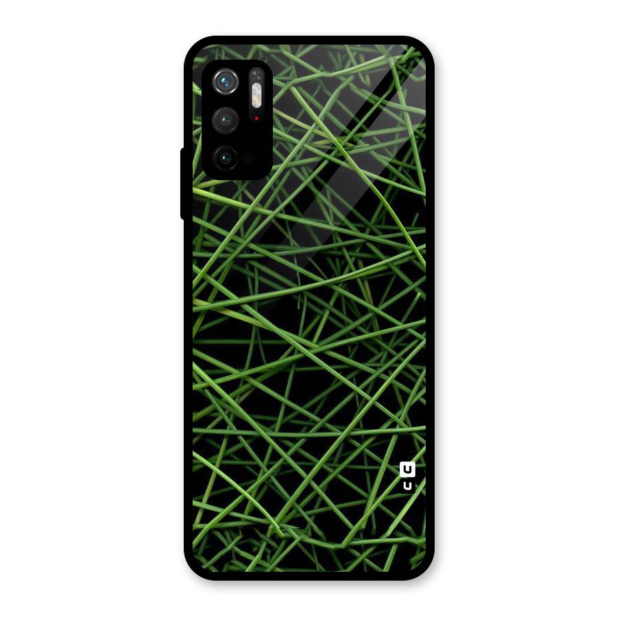 Green Lines Glass Back Case for Poco M3 Pro 5G