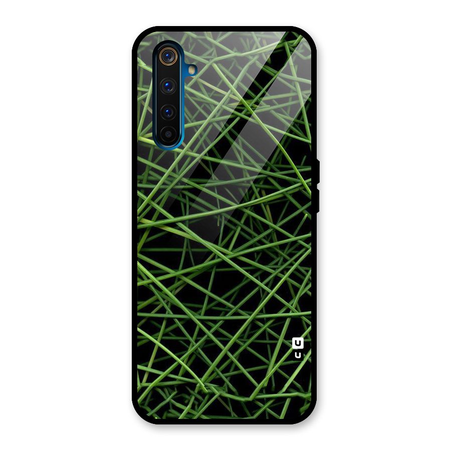 Green Lines Glass Back Case for Realme 6 Pro