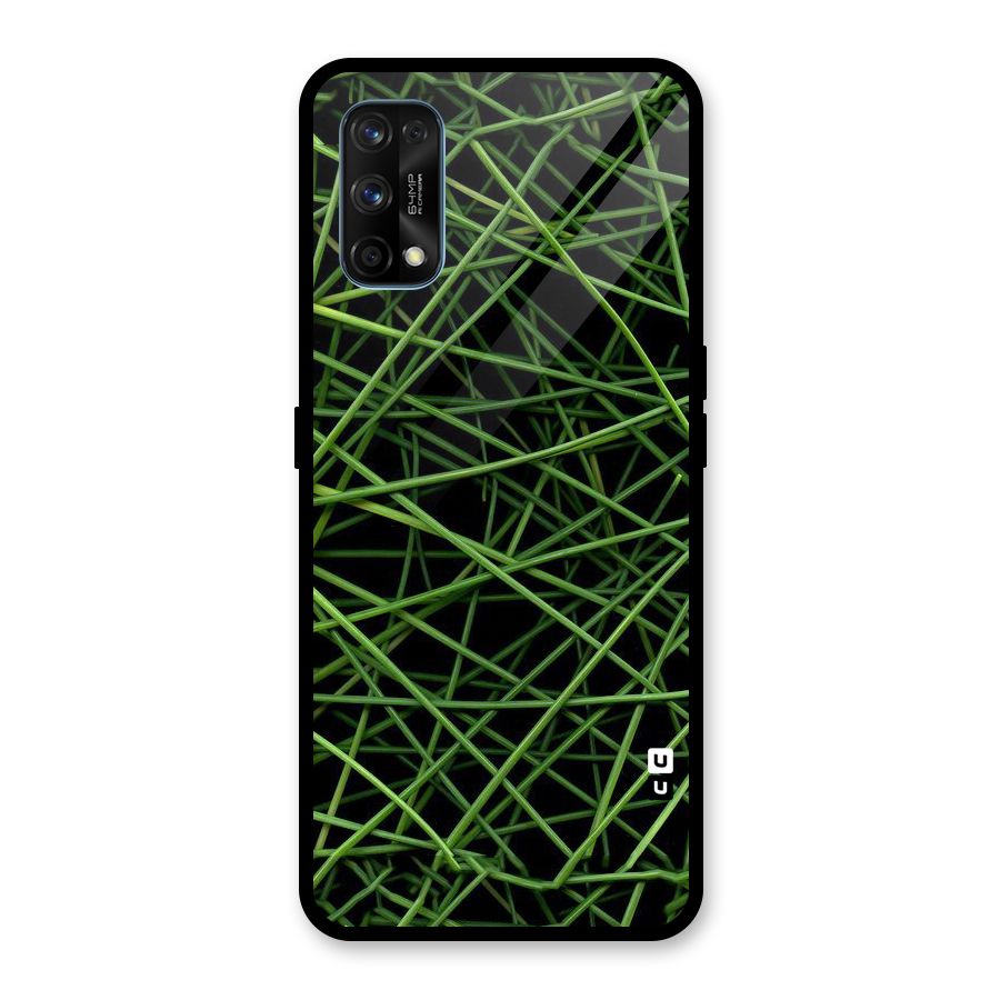 Green Lines Glass Back Case for Realme 7 Pro