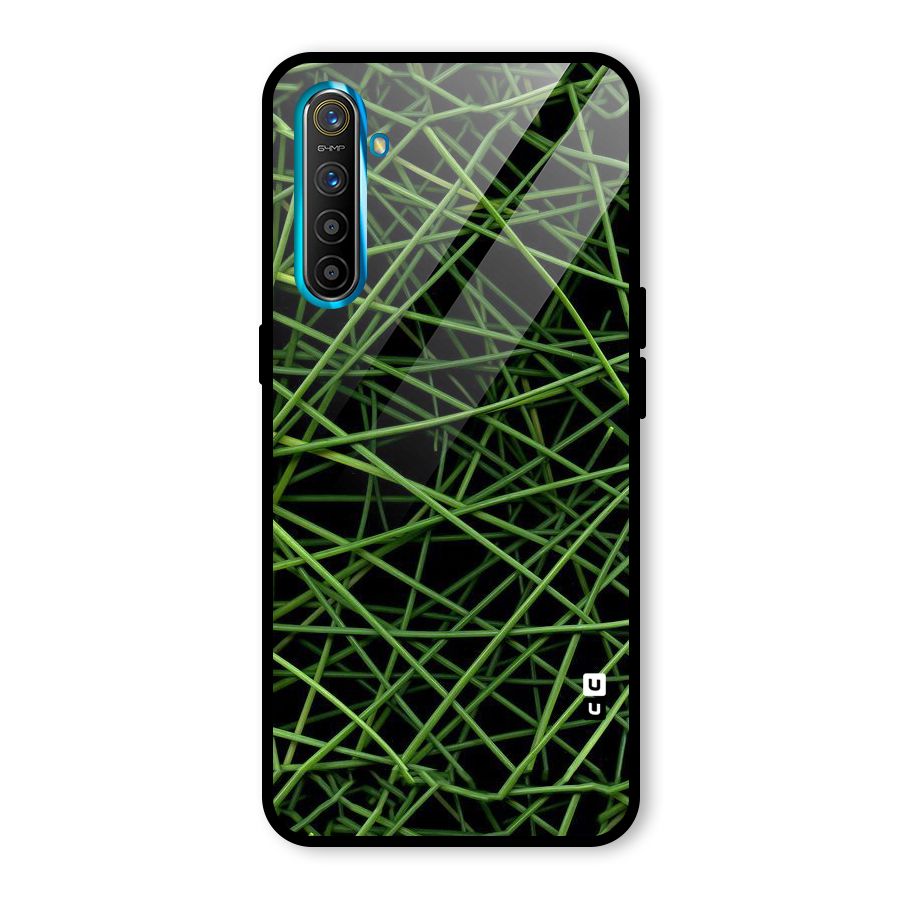 Green Lines Glass Back Case for Realme X2