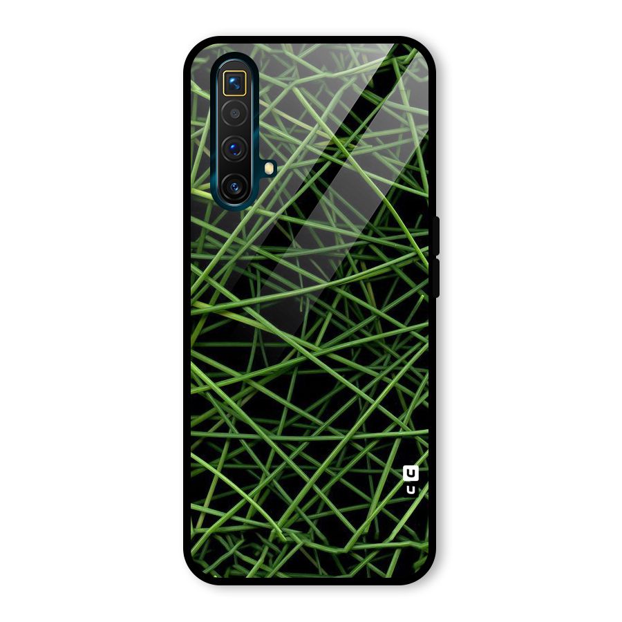 Green Lines Glass Back Case for Realme X3