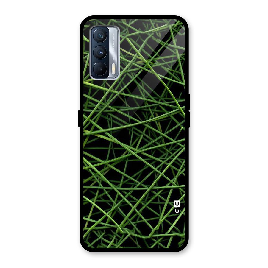 Green Lines Glass Back Case for Realme X7