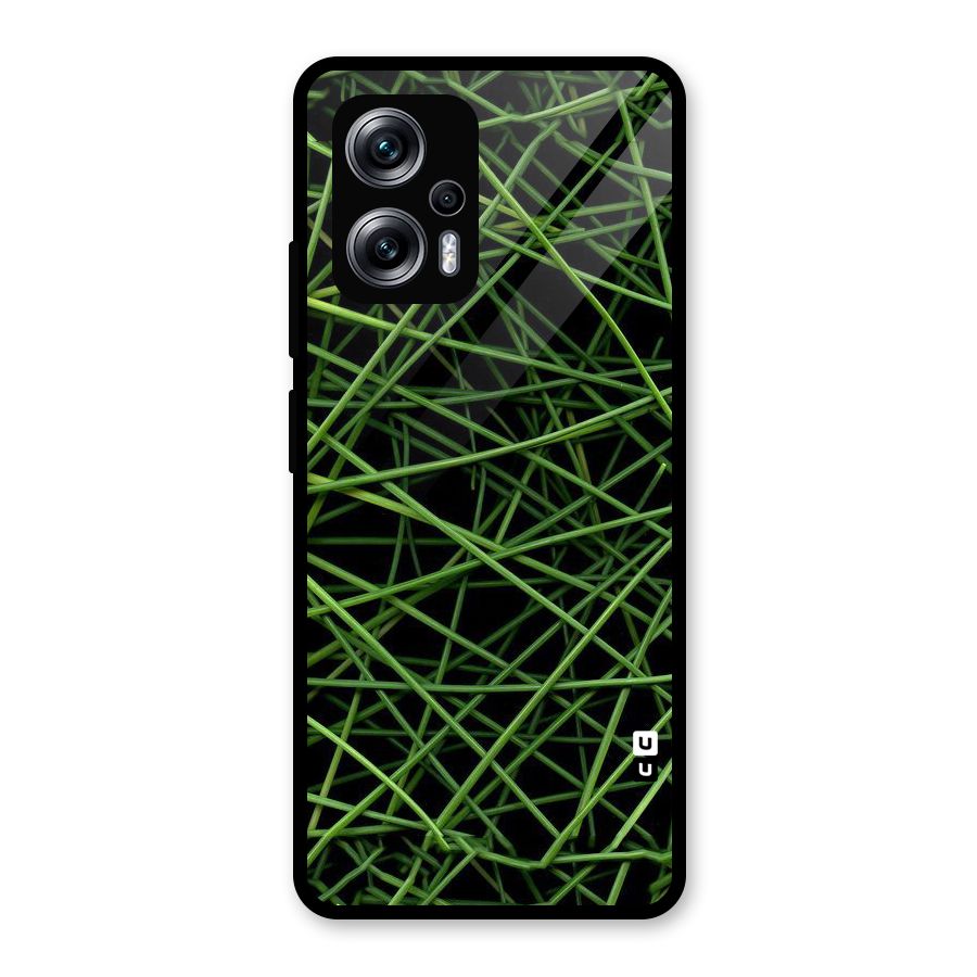 Green Lines Glass Back Case for Redmi K50i