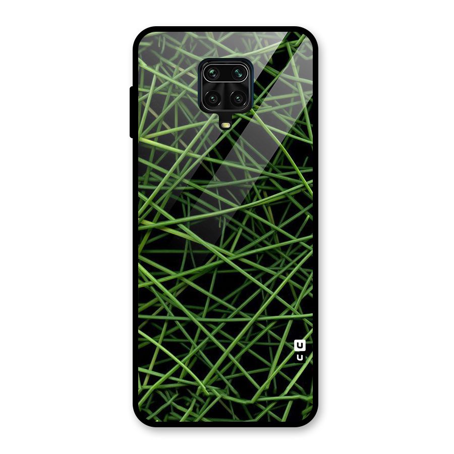 Green Lines Glass Back Case for Redmi Note 10 Lite
