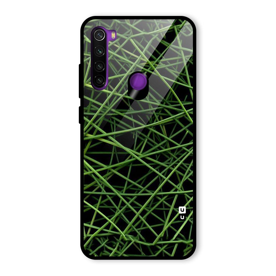Green Lines Glass Back Case for Redmi Note 8