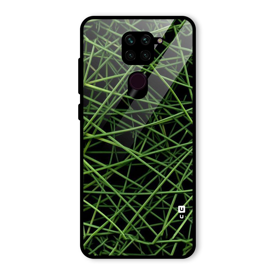 Green Lines Glass Back Case for Redmi Note 9