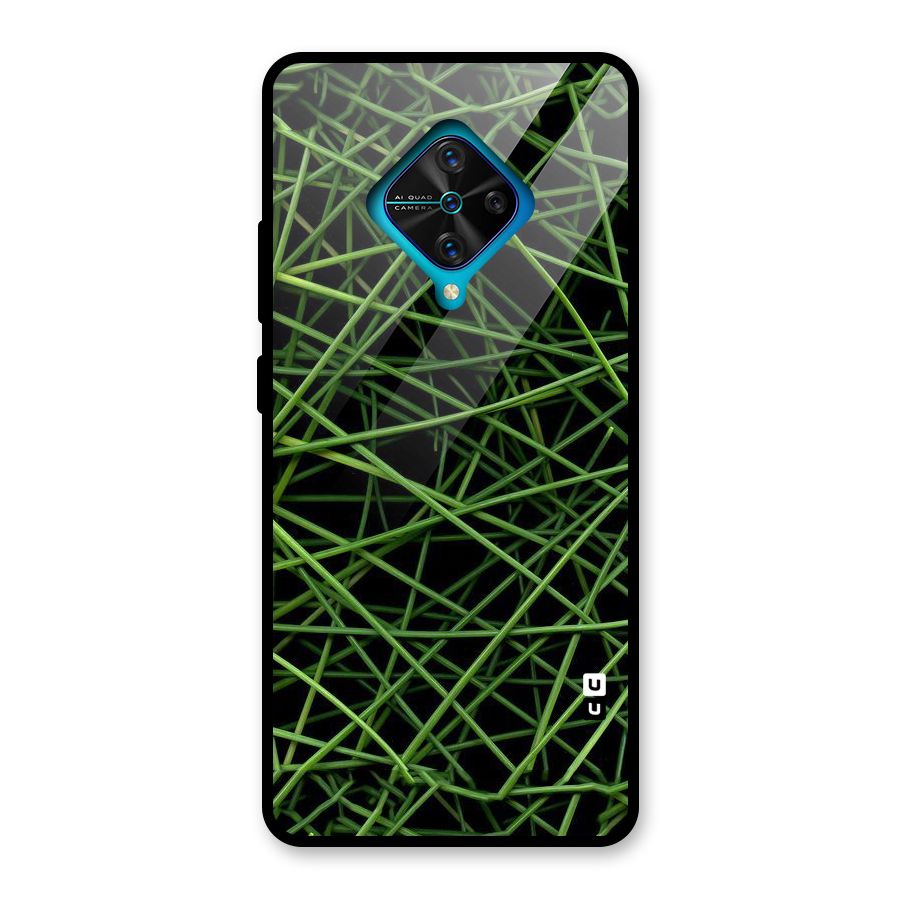 Green Lines Glass Back Case for Vivo S1 Pro