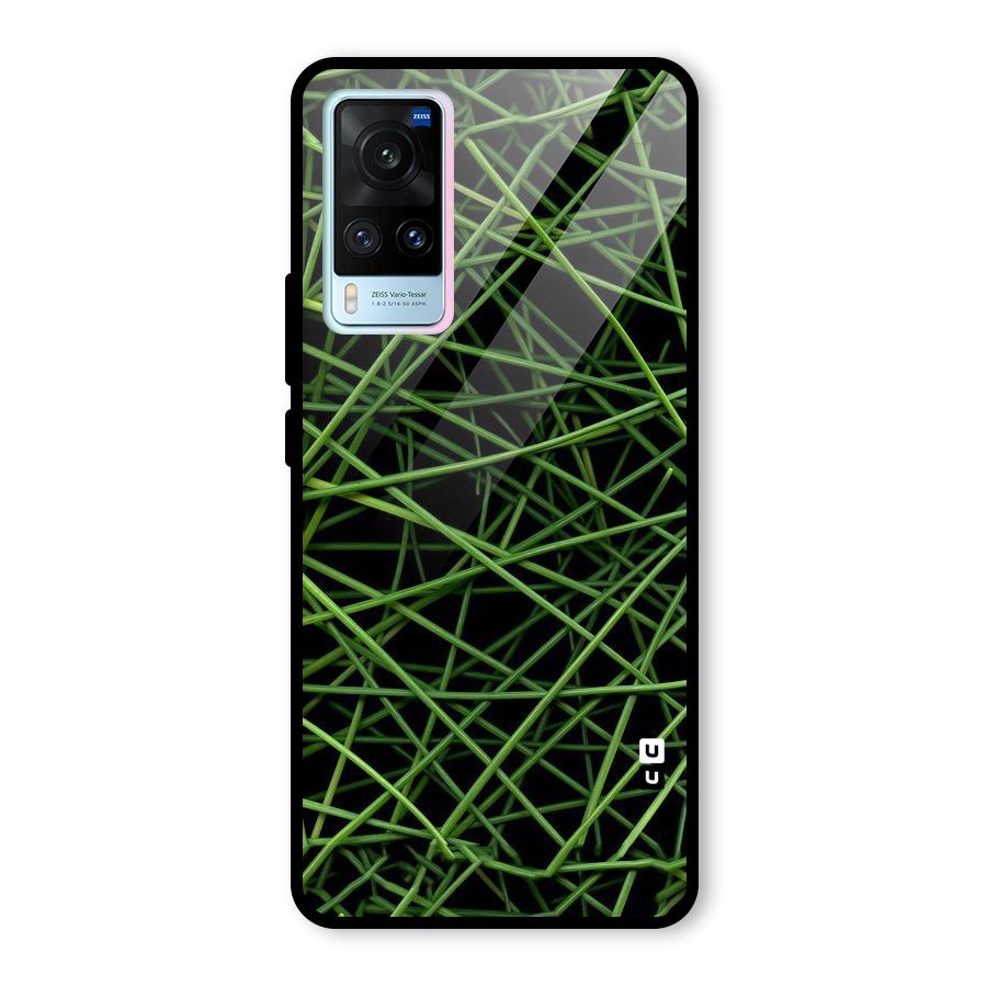 Green Lines Glass Back Case for Vivo X60