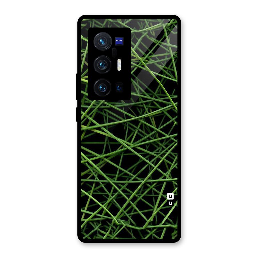 Green Lines Glass Back Case for Vivo X70 Pro Plus