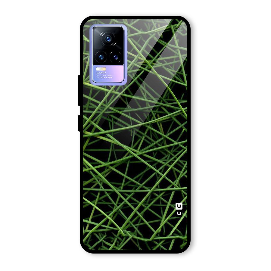 Green Lines Glass Back Case for Vivo Y73