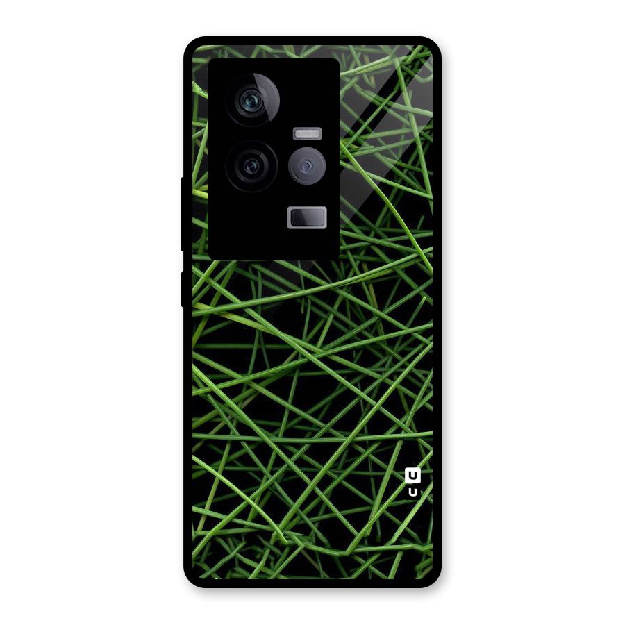 Green Lines Glass Back Case for Vivo iQOO 11 5G