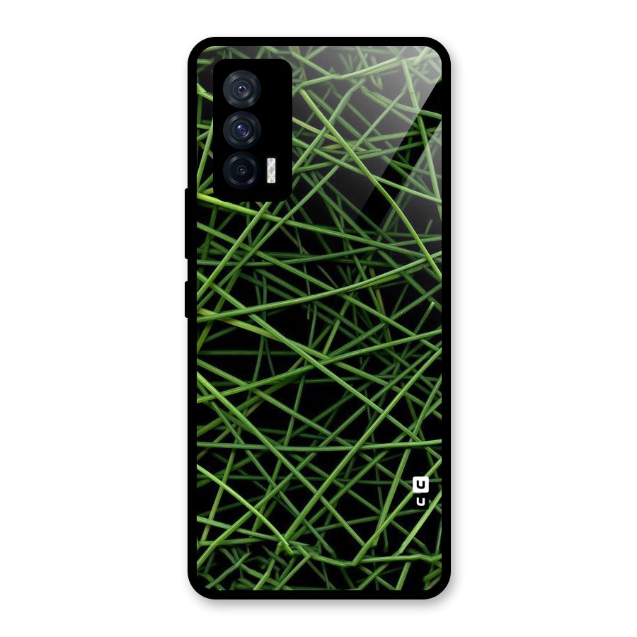 Green Lines Glass Back Case for Vivo iQOO 7 5G