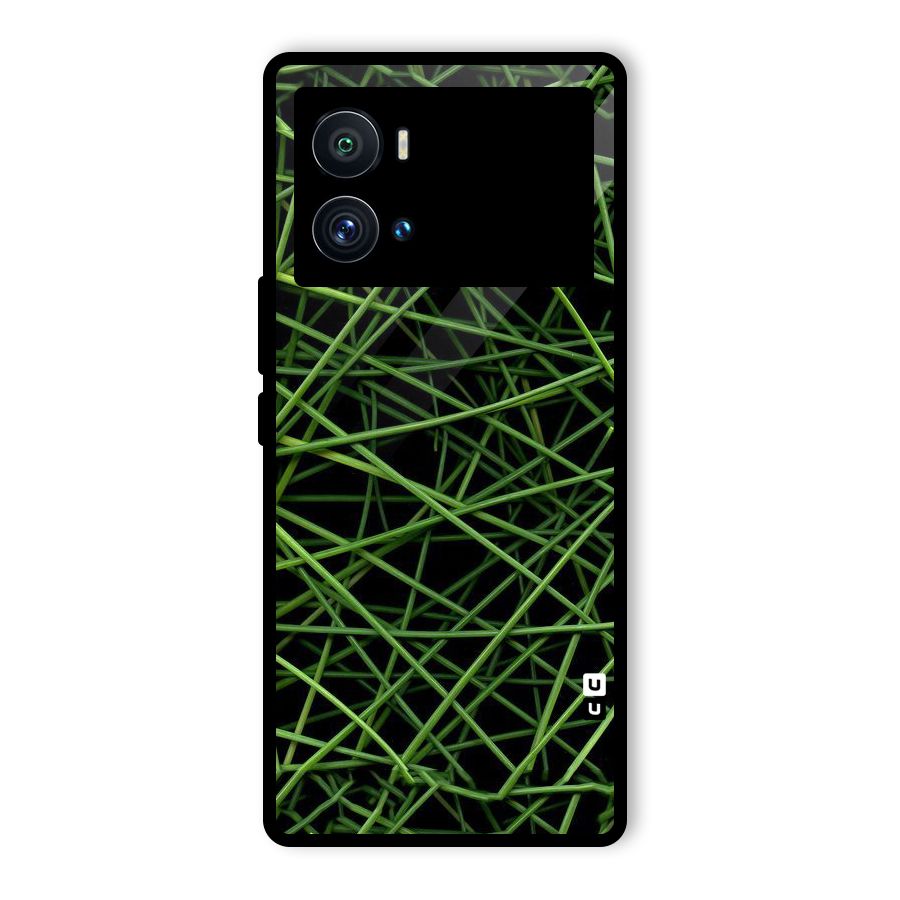 Green Lines Glass Back Case for Vivo iQOO 9 Pro