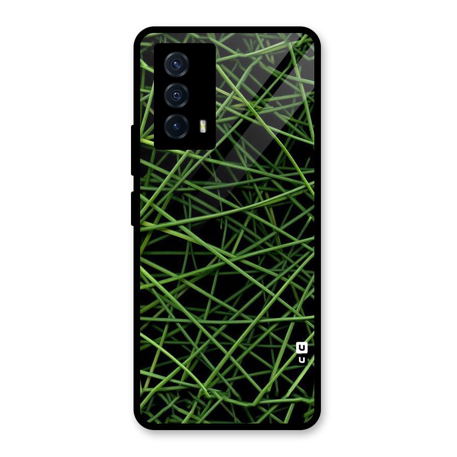 Green Lines Glass Back Case for Vivo iQOO Z5