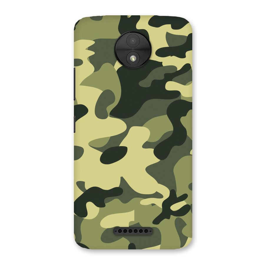 Green Military Pattern Back Case for Moto C