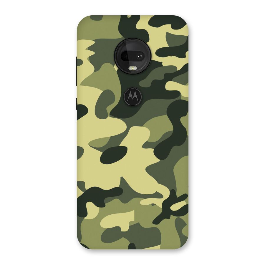Green Military Pattern Back Case for Moto G7