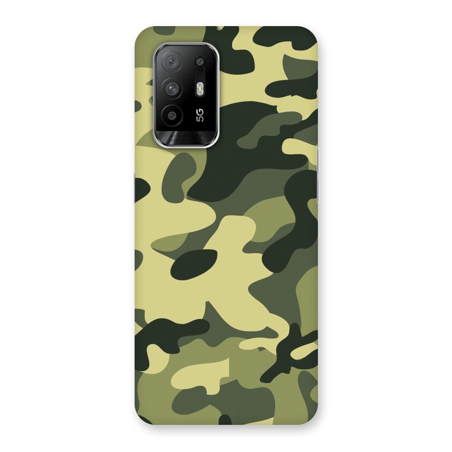 Green Military Pattern Back Case for Oppo F19 Pro Plus 5G