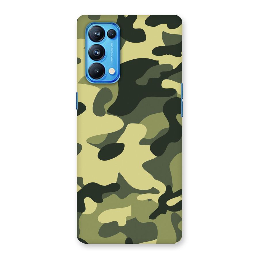 Green Military Pattern Back Case for Oppo Reno5 Pro 5G