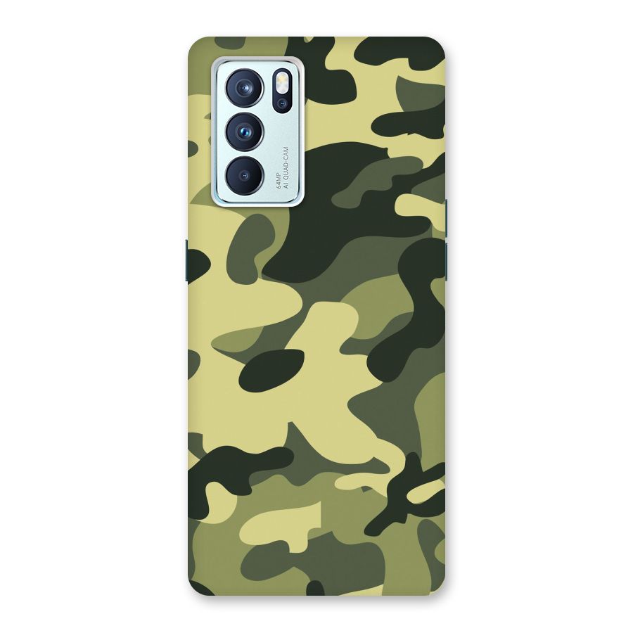 Green Military Pattern Back Case for Oppo Reno6 Pro 5G