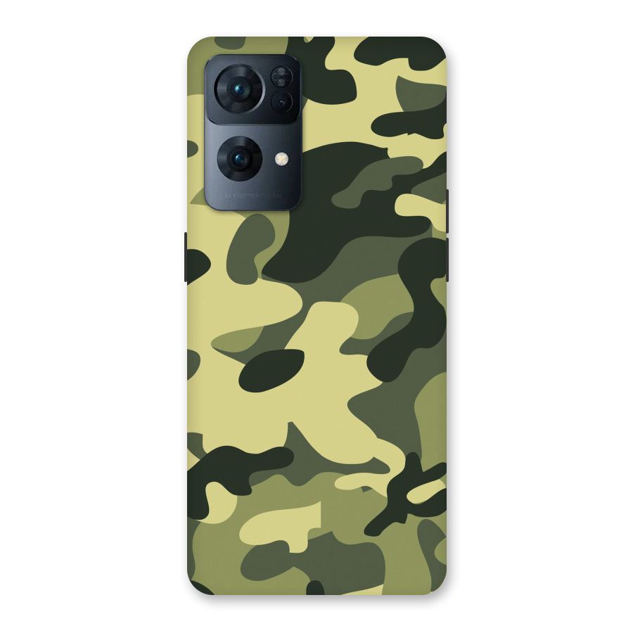 Green Military Pattern Back Case for Oppo Reno7 Pro 5G