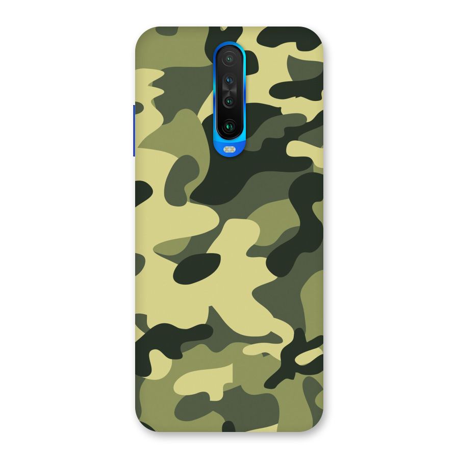 Green Military Pattern Back Case for Poco X2