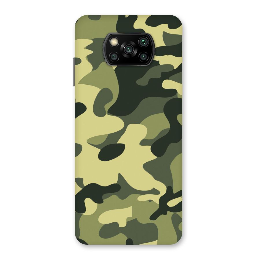 Green Military Pattern Back Case for Poco X3