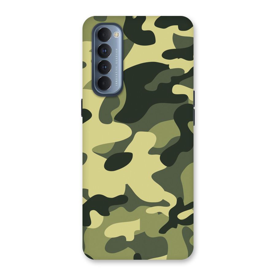 Green Military Pattern Back Case for Reno4 Pro