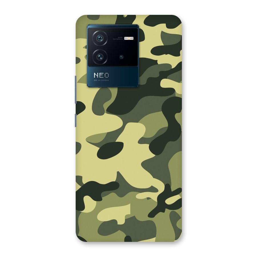Green Military Pattern Back Case for Vivo iQOO Neo 6 5G