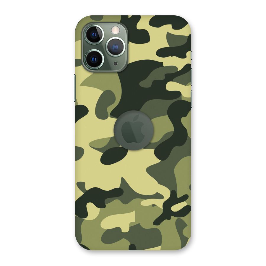 Green Military Pattern Back Case for iPhone 11 Pro Logo  Cut