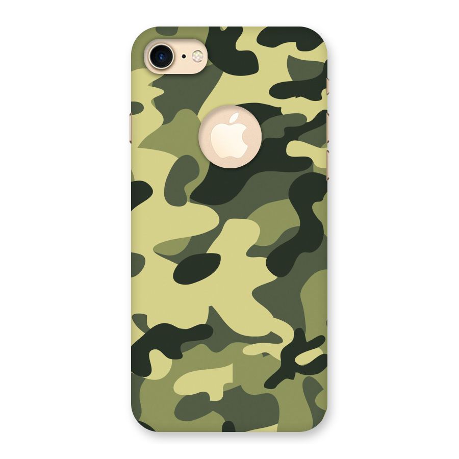 Green Military Pattern Back Case for iPhone 7 Logo Cut