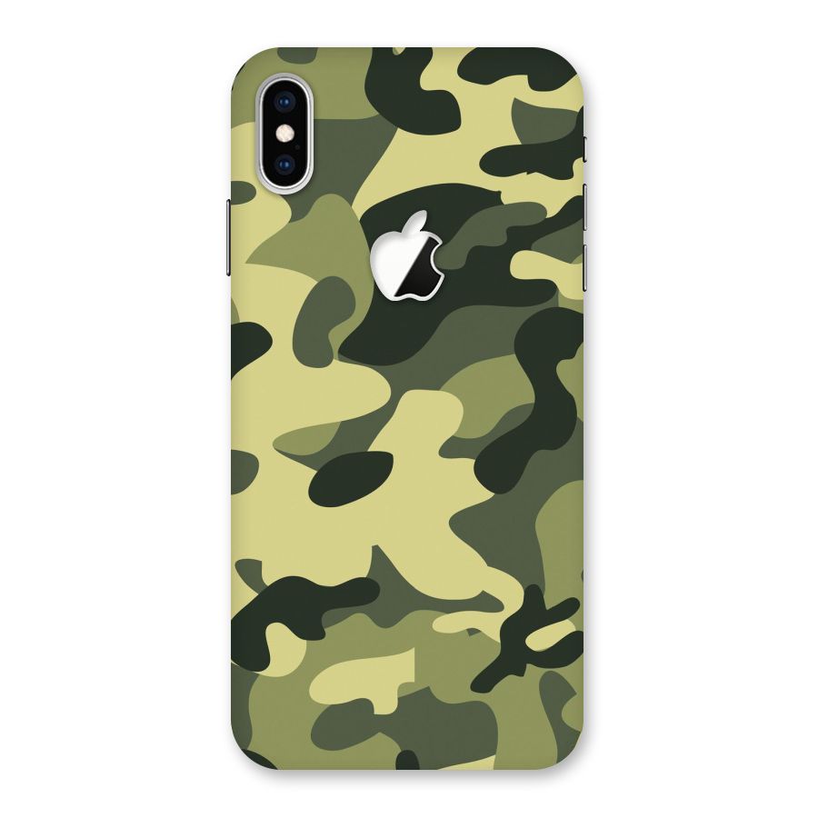 Green Military Pattern Back Case for iPhone XS Max Apple Cut