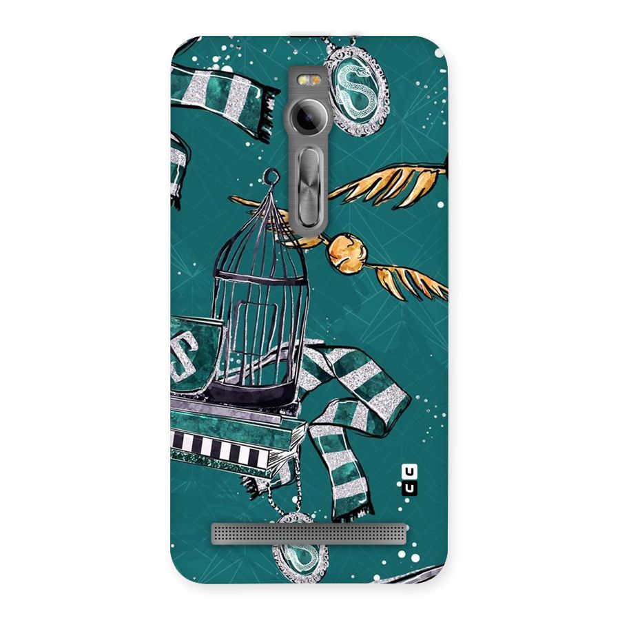 Green Scarf Back Case for Asus Zenfone 2