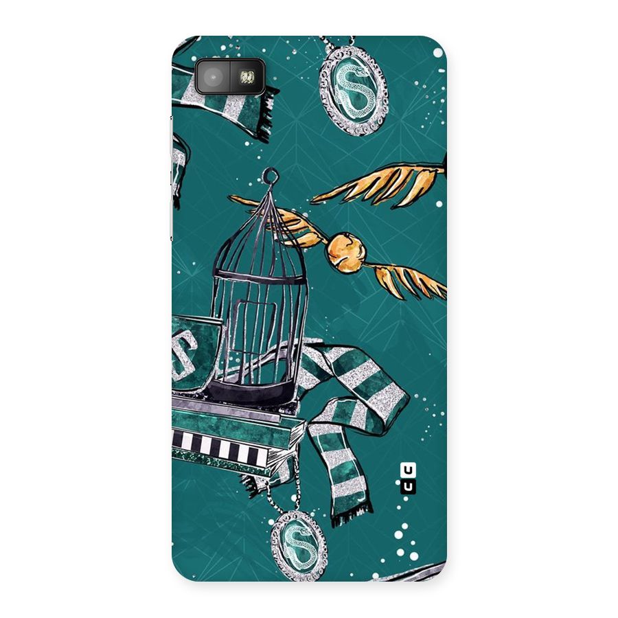Green Scarf Back Case for Blackberry Z10