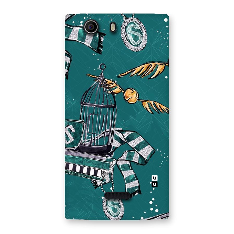 Green Scarf Back Case for Canvas Nitro 2 E311