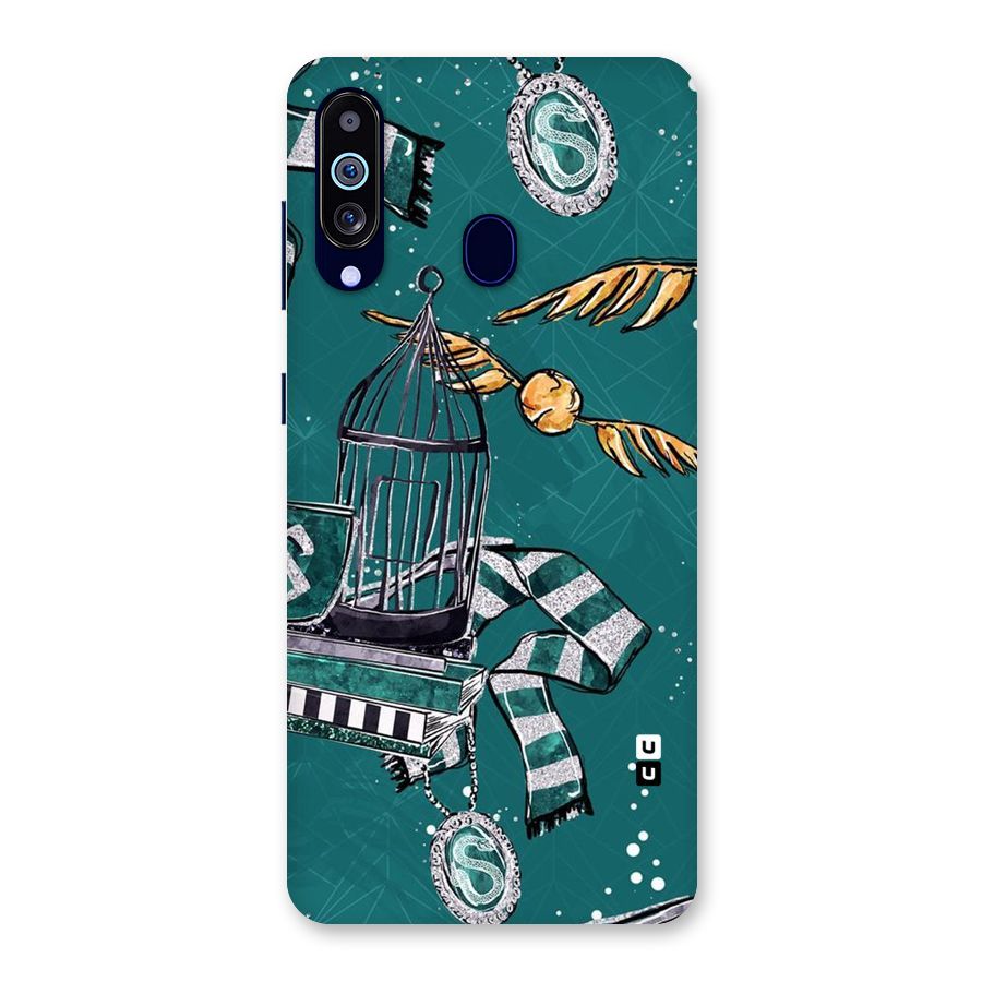 Green Scarf Back Case for Galaxy A60