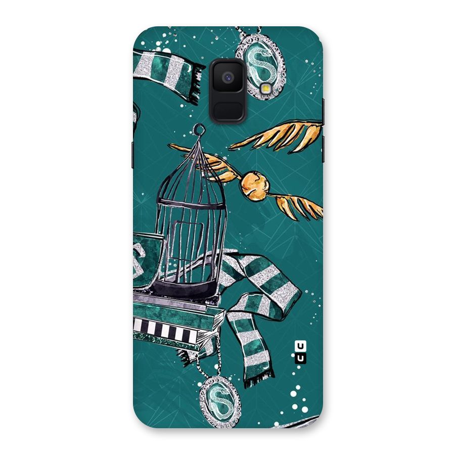 Green Scarf Back Case for Galaxy A6 (2018)