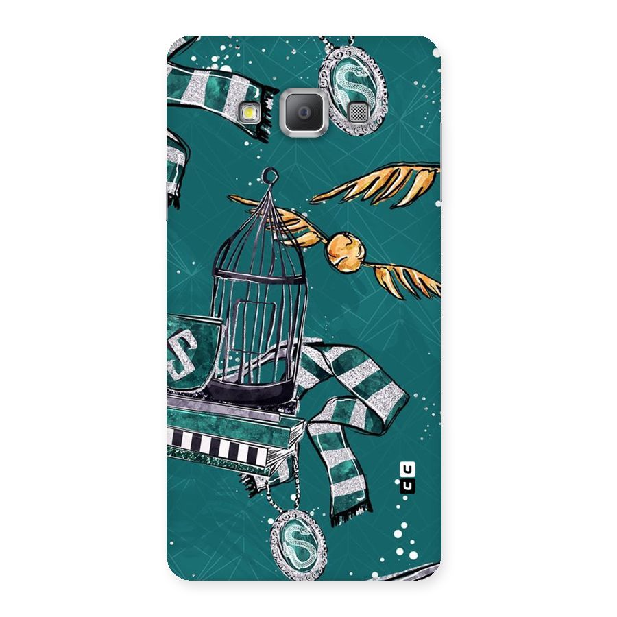 Green Scarf Back Case for Galaxy A7