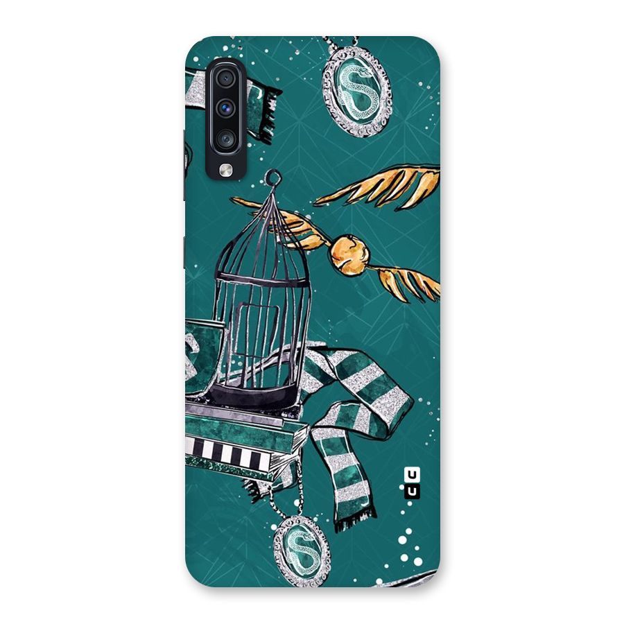 Green Scarf Back Case for Galaxy A70