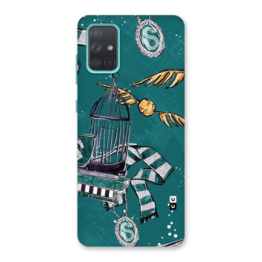Green Scarf Back Case for Galaxy A71