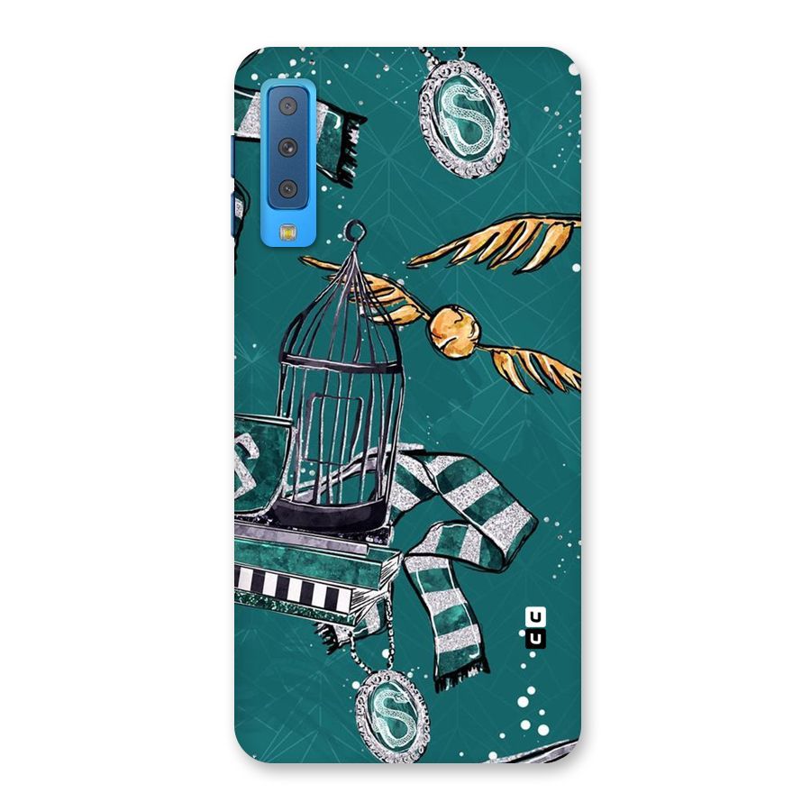 Green Scarf Back Case for Galaxy A7 (2018)