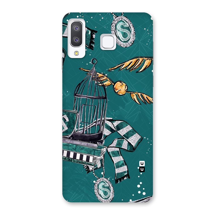 Green Scarf Back Case for Galaxy A8 Star