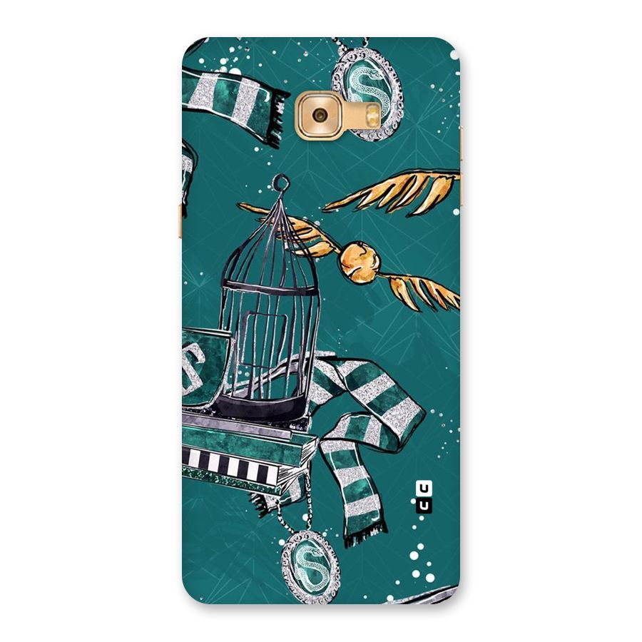 Green Scarf Back Case for Galaxy C9 Pro
