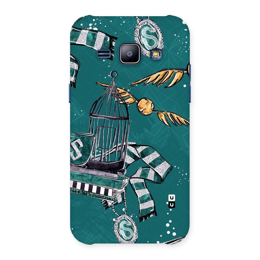 Green Scarf Back Case for Galaxy J1