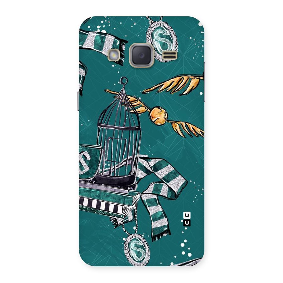 Green Scarf Back Case for Galaxy J2