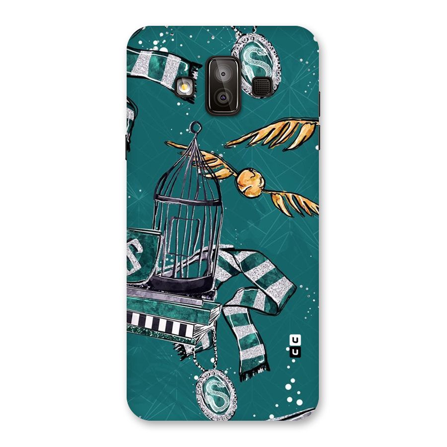 Green Scarf Back Case for Galaxy J7 Duo