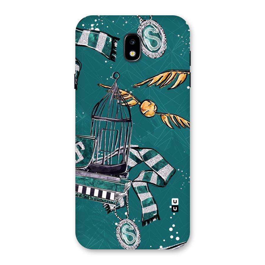 Green Scarf Back Case for Galaxy J7 Pro
