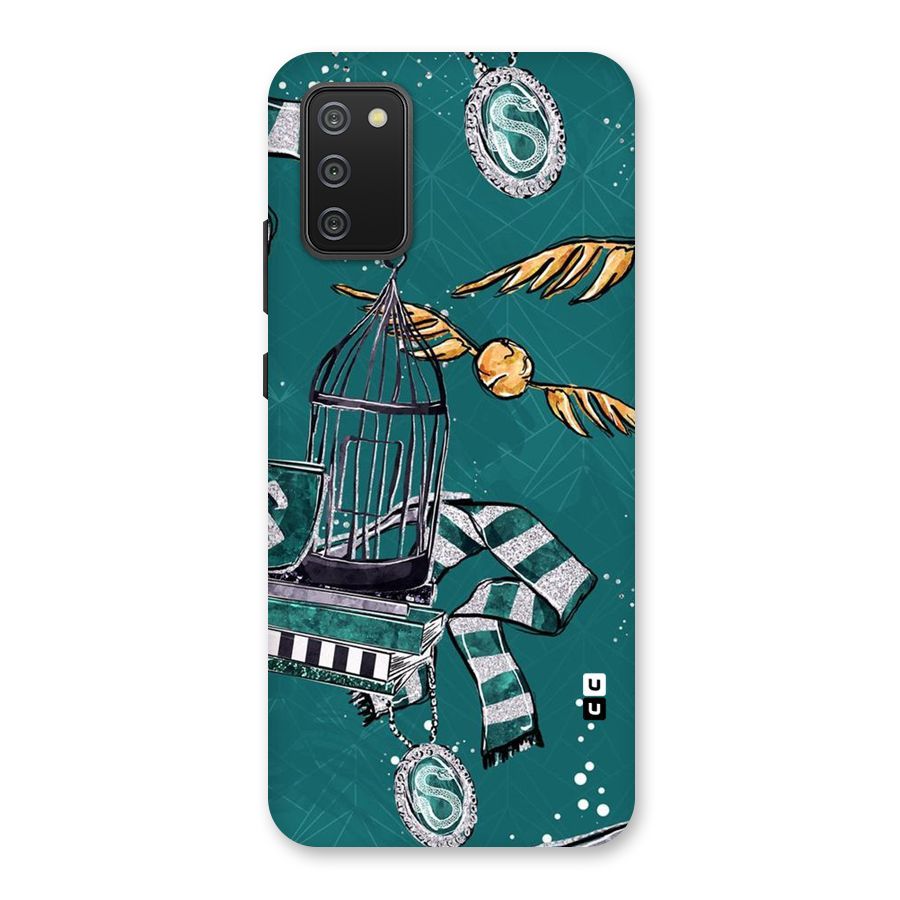 Green Scarf Back Case for Galaxy M02s