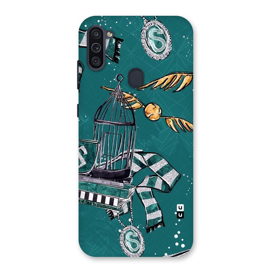 Green Scarf Back Case for Galaxy M11